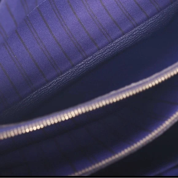 Louis Vuitton Navy Embossed Satchel, Authentic. - Picture 3 of 4